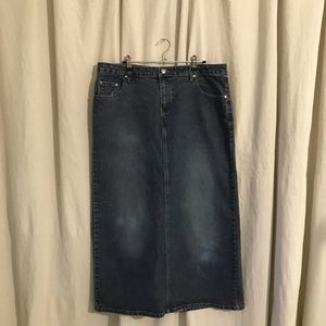 Denim maxi skirt #1.